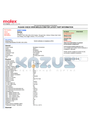 0365110098 datasheet - 2.54mm (.100