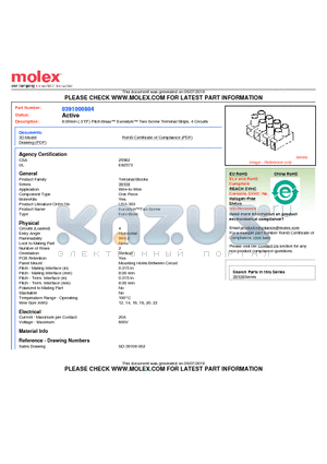 0391000804 datasheet - 8.00mm (.315