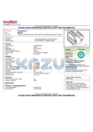 0395040010 datasheet - 3.50mm (.138