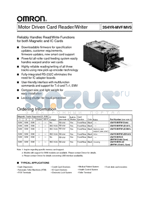 3S4YR-MVFW1D-052 datasheet - Motor Driven Card Reader/Writer