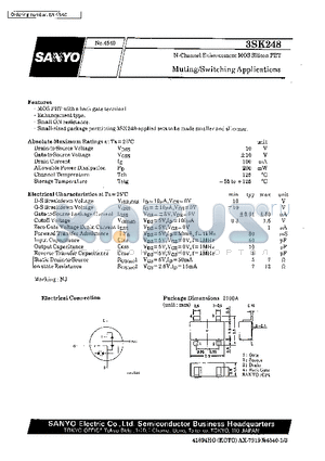 3SK248 datasheet - Muting/Switching Applications