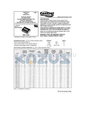 3SMC22CA datasheet - SURFACE MOUNT BI-DIRECTIONAL GLASS PASSIVATED JUNCTION SILICON TRANSIENT VOLTAGE SUPPRESSOR 3000 WATTS