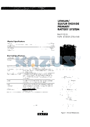 BA-5112U datasheet - LITHIUM SULFUR DIOXIDE PRIMARY BATTERY SYSTEM