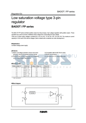 BA09TFP datasheet - Low saturation voltage type 3-pin regulator