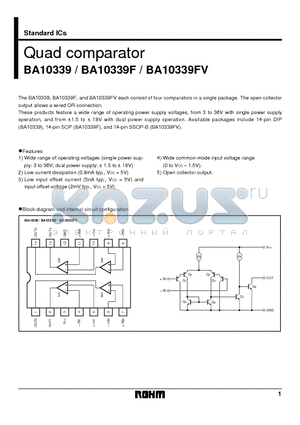 BA10339FV datasheet - Quad comparator