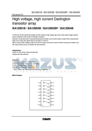 BA12004B datasheet - High voltage, high current Darlington transistor array