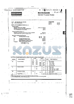 BA130 datasheet - General Purpose Diodes