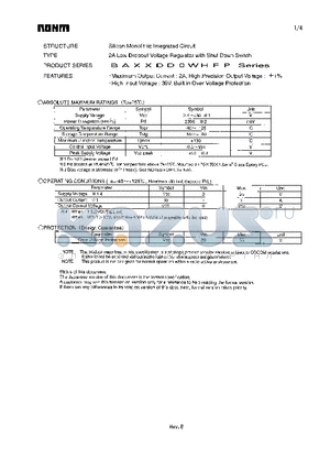 BA15DD0WHFP datasheet - 2A Low Dropout Voltage Regulator with Shut Down Switch