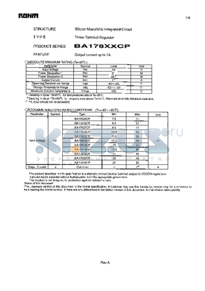 BA17805CP datasheet - Three-Terminal Regulator