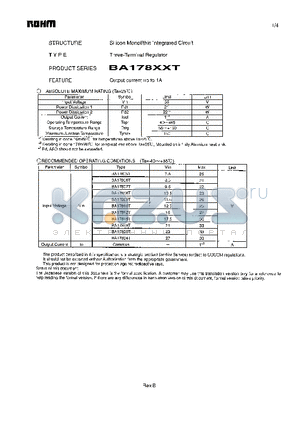 BA17805T datasheet - Three-Terminal Regulator