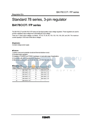 BA17810T/FP datasheet - Standard 78 series, 3-pin regulator