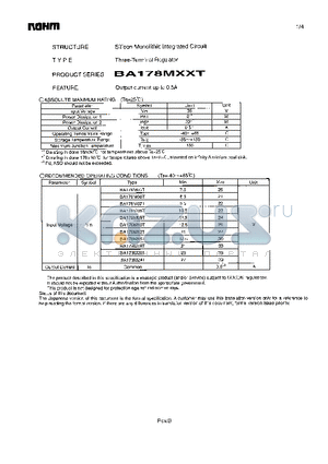 BA178MXXT datasheet - Three-Terminal Regulator