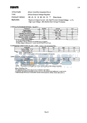 BA18DD0T datasheet - 2A Low Dropout Voltage Regulator