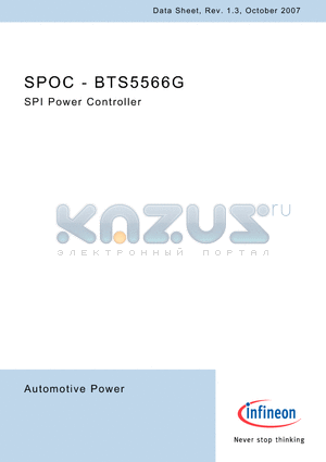 BTS5566G datasheet - SPI Power Controller