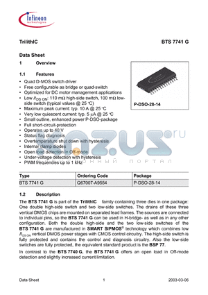 BTS7741G datasheet - TrilithIC