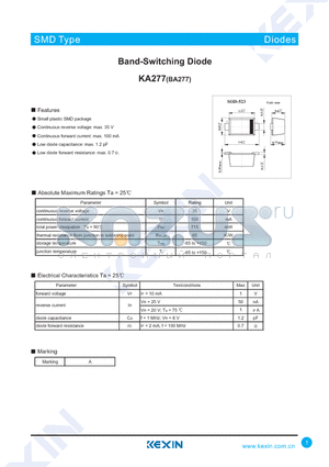 BA277 datasheet - Band-Switching Diode