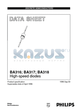 BA318 datasheet - High-speed diodes