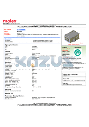 0430200601 datasheet - 3.00mm (.118