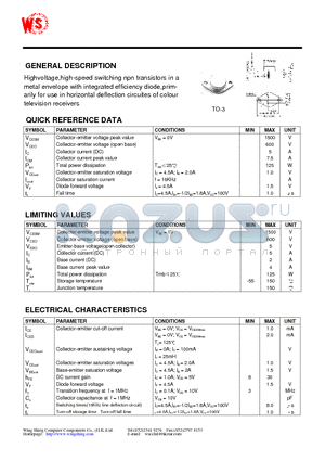 BU208D datasheet - SILICON DIFFUSED POWER TRANSISTOR(GENERAL DESCRIPTION)