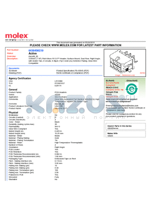 0430450210 datasheet - 3.00mm (.118