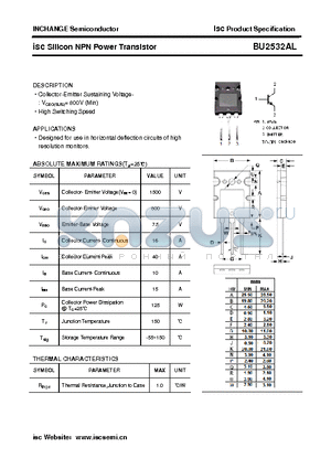 BU2532AL datasheet - isc Silicon NPN Power Transistor