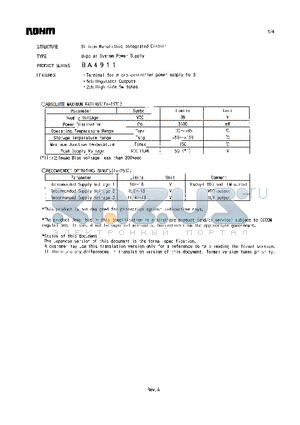 BA4911_1 datasheet - Biopolat System power Supply