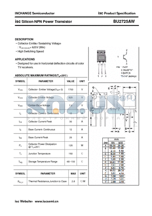 BU2725AW datasheet - isc Silicon NPN Power Transistor