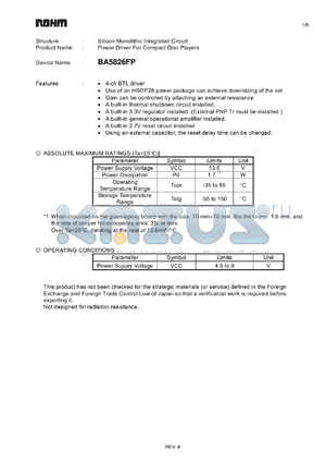 BA5826FP_08 datasheet - Silicon Monolithic Integrated Circuit