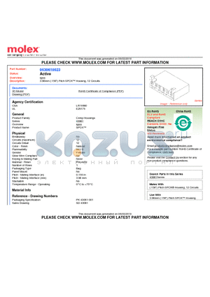 0430610023 datasheet - 3.96mm (.156