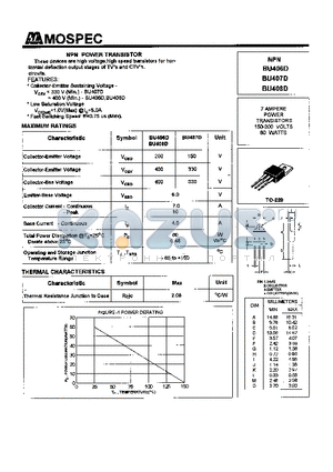 BU407D datasheet - POWER TRANSISTORS(7A,150-200V,60W)