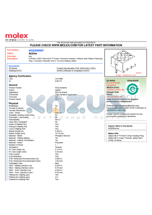 0432550067 datasheet - 6.35mm (.250