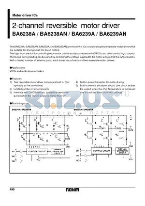 BA6238AN datasheet - 2-channel reversible motor driver