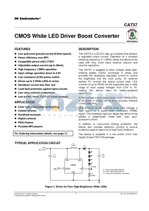 CAT32TDI-T3 datasheet - CMOS White LED Driver
