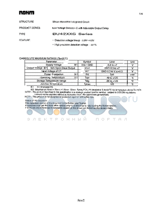 BU4223G datasheet - Low Voltage Detector IC with Adjustable Output Delay