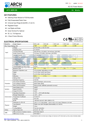 ATC-12D datasheet - AC-DC Power Module