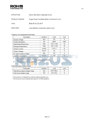 BA6423AF_11 datasheet - Silicon Monolithic Integrated Circuit