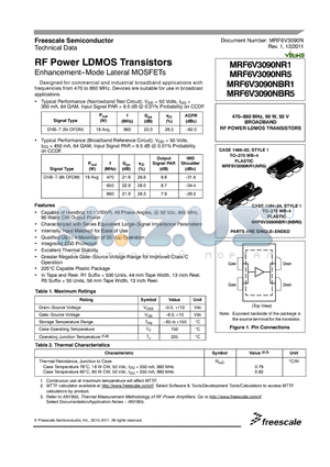 ATC100B3R0CT500XT datasheet - RF Power LDMOS Transistors