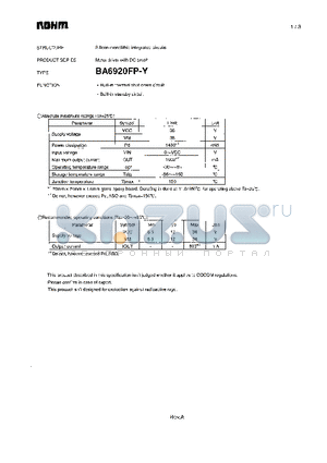 BA6920FP-Y_1 datasheet - Motor driver with DC brush