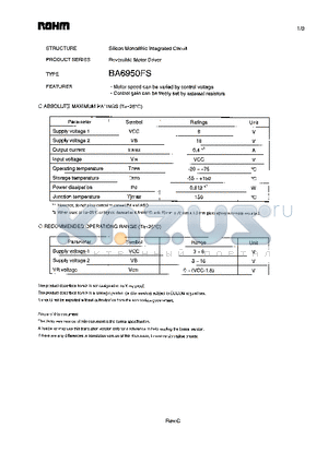 BA6950FS_1 datasheet - Reversible Motor Driver