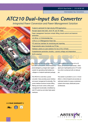 ATC210 datasheet - Dual-Input Bus Converter