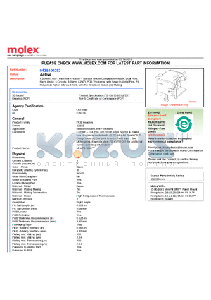 0438100353 datasheet - 4.20mm (.165