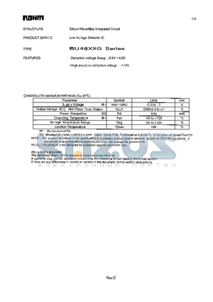 BU4825G datasheet - Low Voltage Detector IC