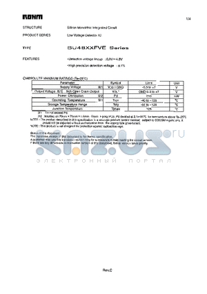 BU4831FVE datasheet - Low Voltage Detector IC