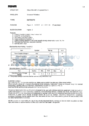 BA7666FS_1 datasheet - 3 channel 75ohm driver