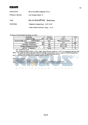 BU4915FVE datasheet - Low Voltage Detector IC