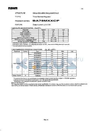 BA78M18CP datasheet - Three-Terminal Regulator