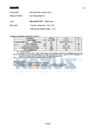 BU4935F datasheet - Low Voltage Detector IC