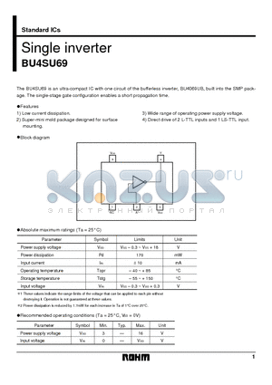 BU4SU69 datasheet - Single inverter