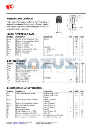 BU508D datasheet - SILICON DIFFUSED POWER TRANSISTOR(GENERAL DESCRIPTION)