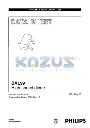 BAL99 datasheet - High-speed diode